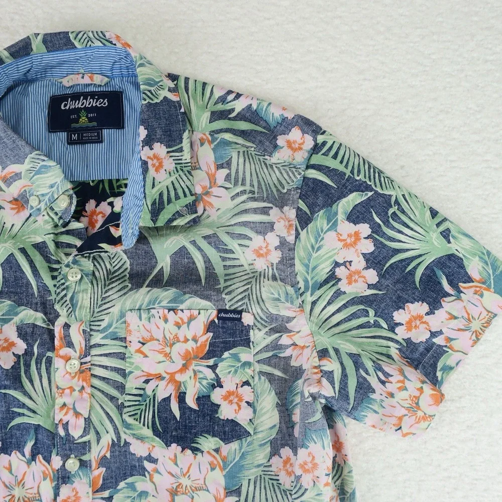 Chubbies Hawaiian Floral Shirt Mens Medium - Picture 2 of 11